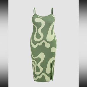 Green Swirl Knit Dress